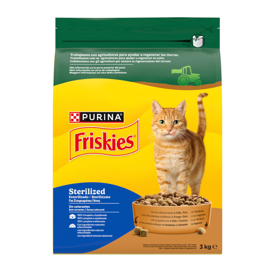 Imagen de Purina Friskies Pienso Cat Esterilizado Pavo y Verduras