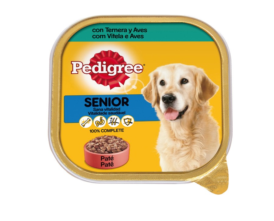 Pedigree Ternera y Aves Tarrina en Paté para Perros Senior ¡Pack ahorro!