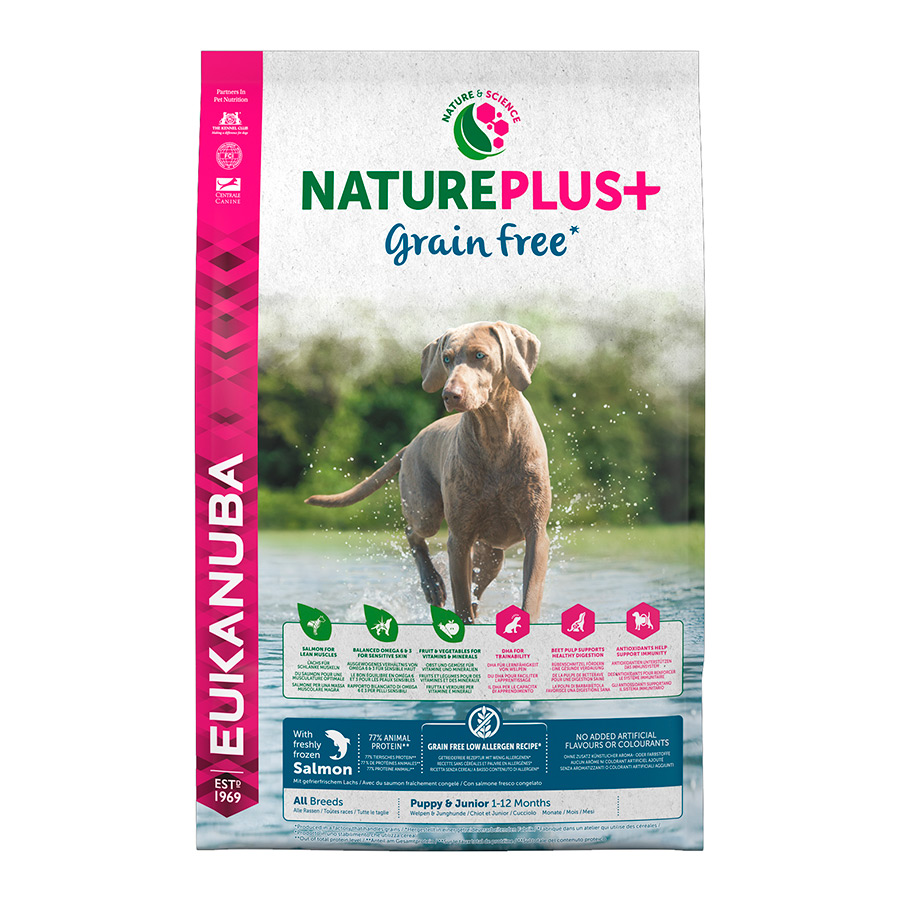Eukanuba NaturePlus Puppy&Junior Grain Free Salmón pienso para perros , , large image number null