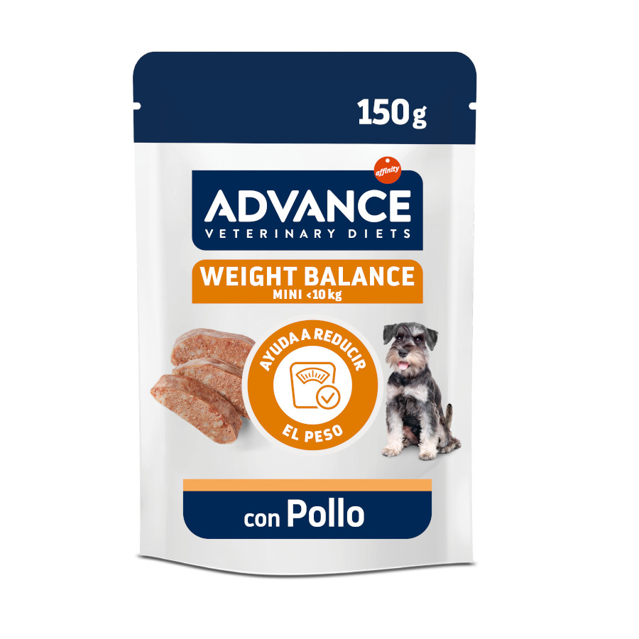 Advance Veterinary Diets – Comida húmeda para perros adultos Advance Weight Balance Dietas Veterinarias pollo 150 g.