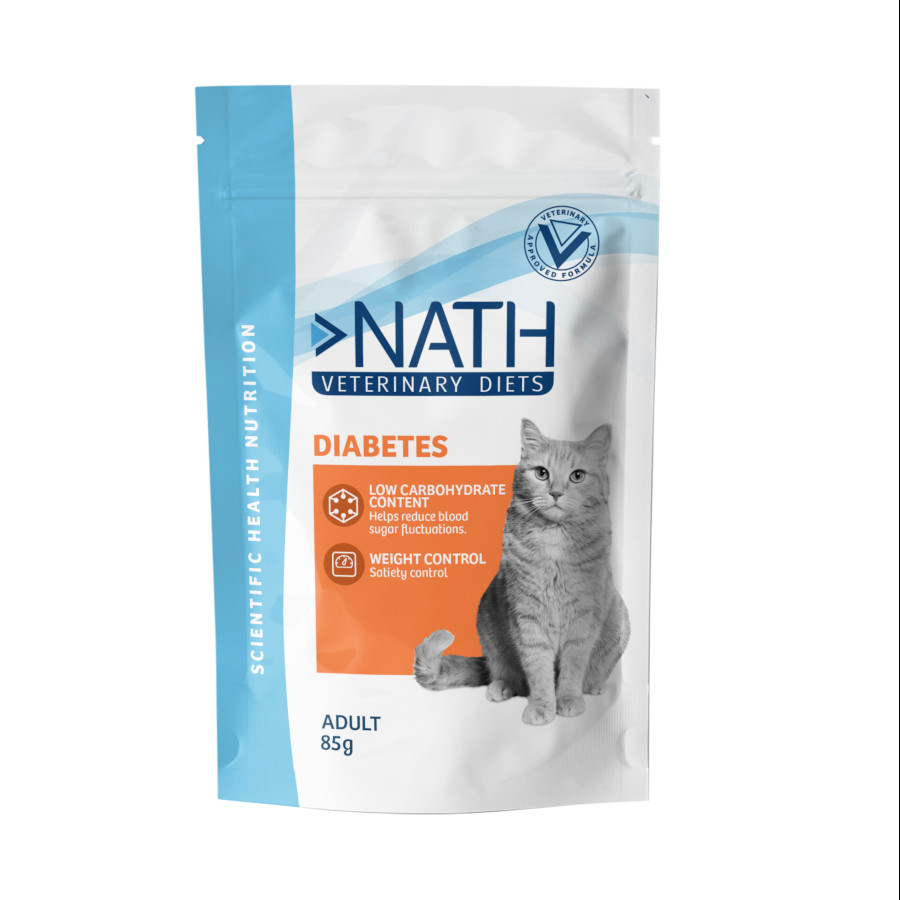 48 sobres x 85 g Nath Veterinary Diets Diabetic para gatos ¡Pack Ahorro!