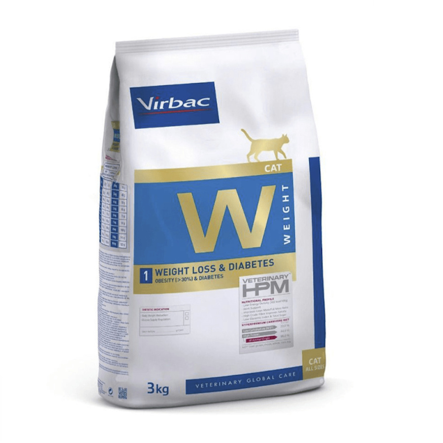 Imagen de Virbac W1 Weight Loss Diabetes HPM Pienso para gatos