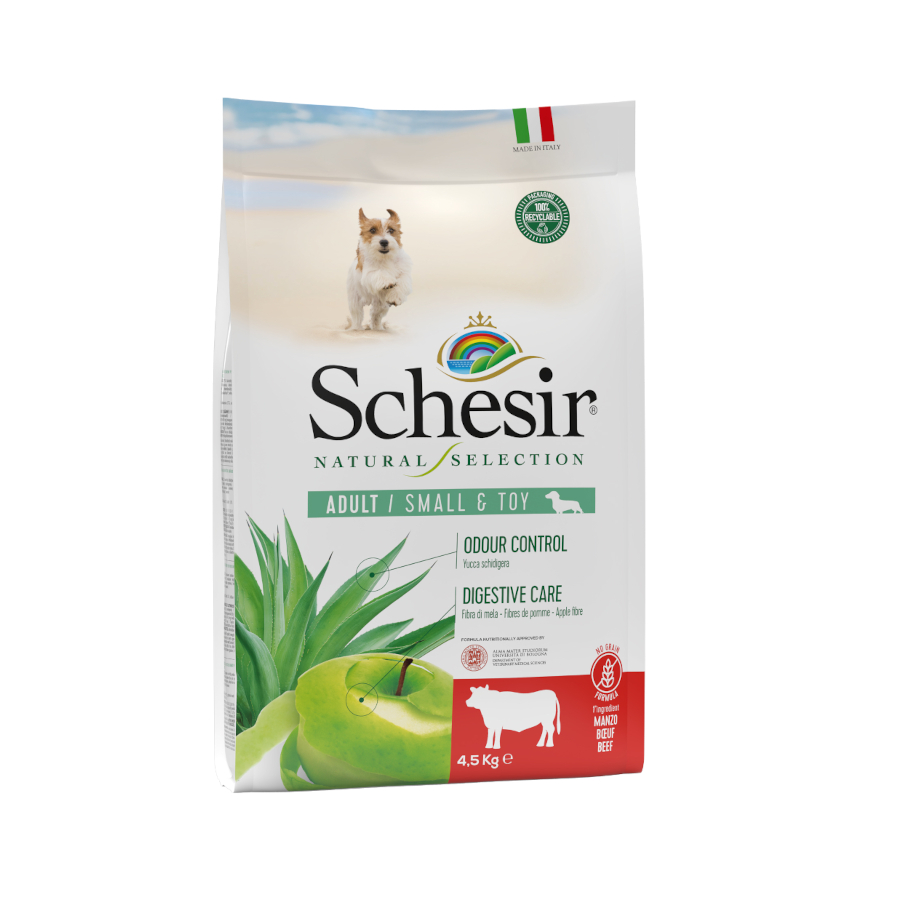 Schesir Natural Selection Adult Small & Toy Buey pienso para perros