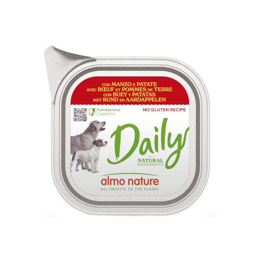 0.1 KG 100 g Almo Nature Bio Organic Maintenance Ternera con Patatas tarrina para perros