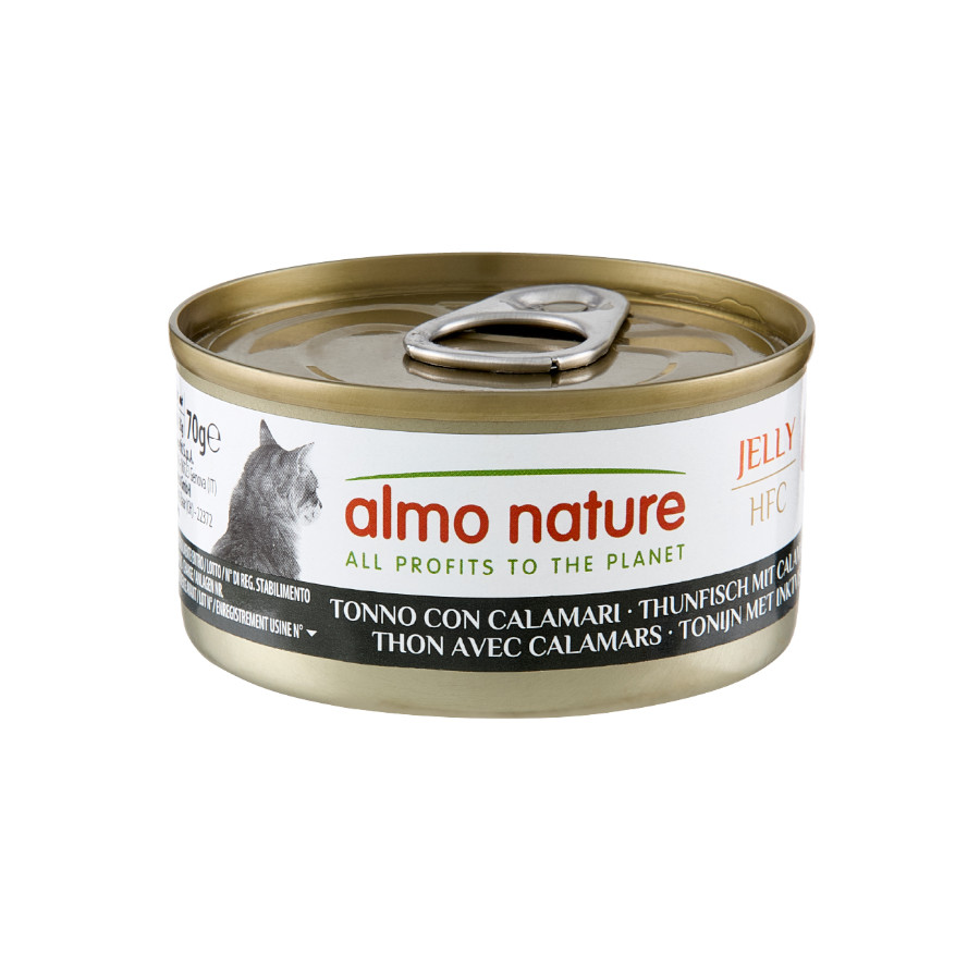 Imagen de Almo Nature Cat HFC Lata 70 g Comida Húmeda para Gatos Atún Y Calamares