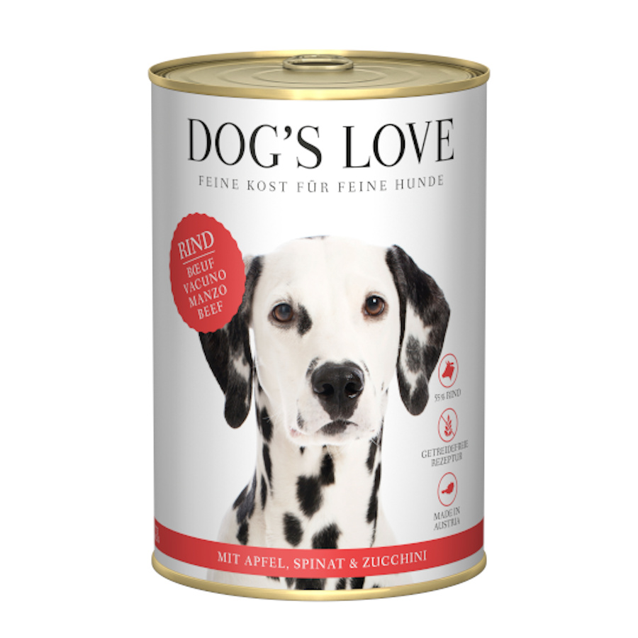 Dog’s Love – Comida húmeda para perros adultos Dog’s Love vacuno sin cereales 400 g.