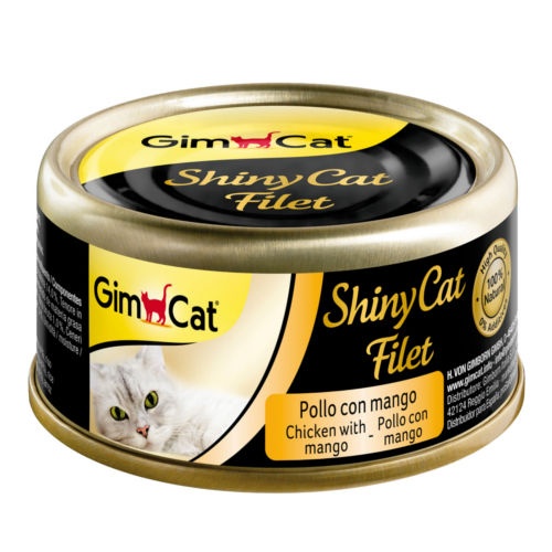 GimCat Shiny Filet pollo con mango lata para gatos, , large image number null
