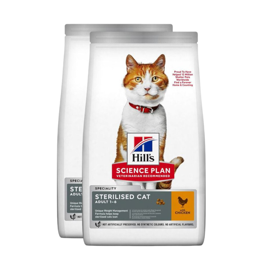 Hill's Science Plan Sterilised Adult Pollo pienso para gatos ¡Pack ahorro!