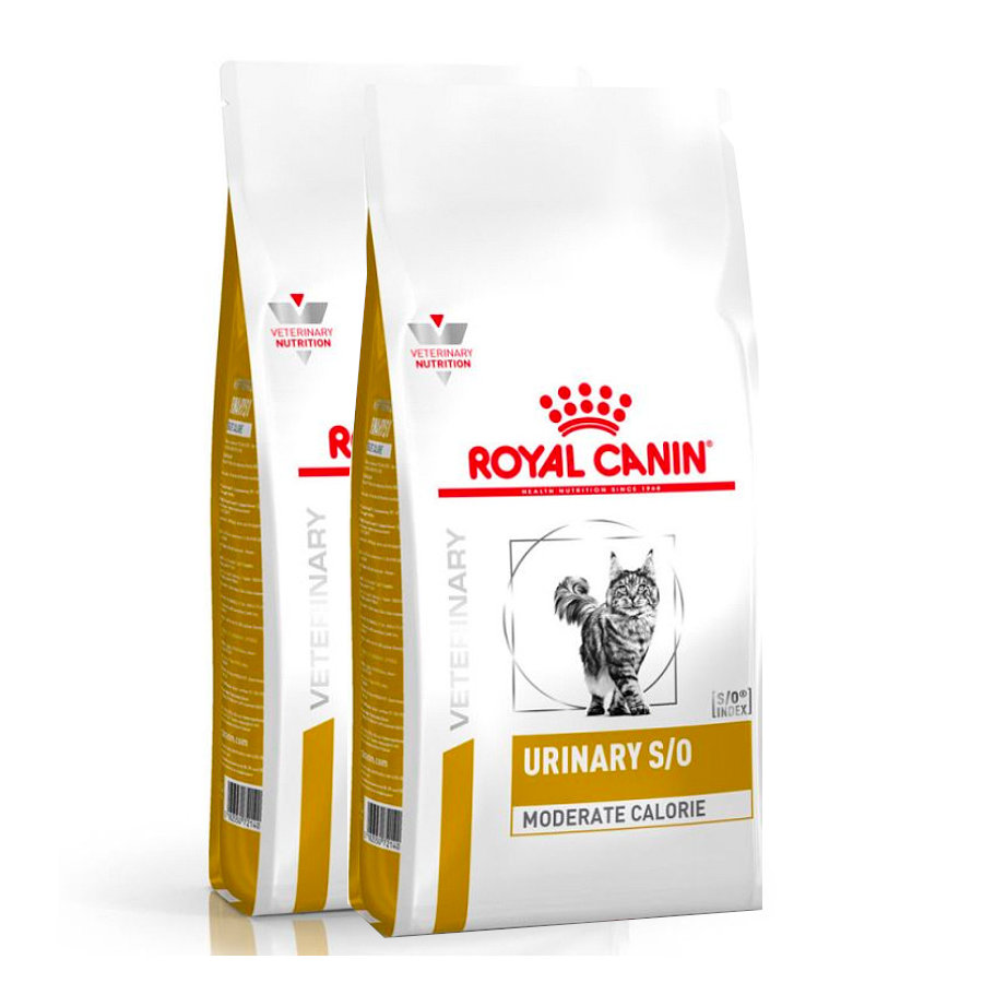 Royal Canin Feline Veterinary Diet Urinary S/O Moderate Calorie - 2x9 kg Pack Ahorro