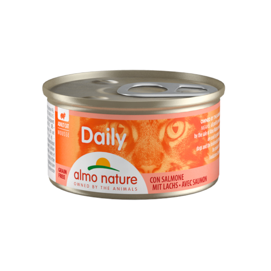 Almo Nature Daily Mousse de Salmón lata para gatos - Pack 24, , large image number null