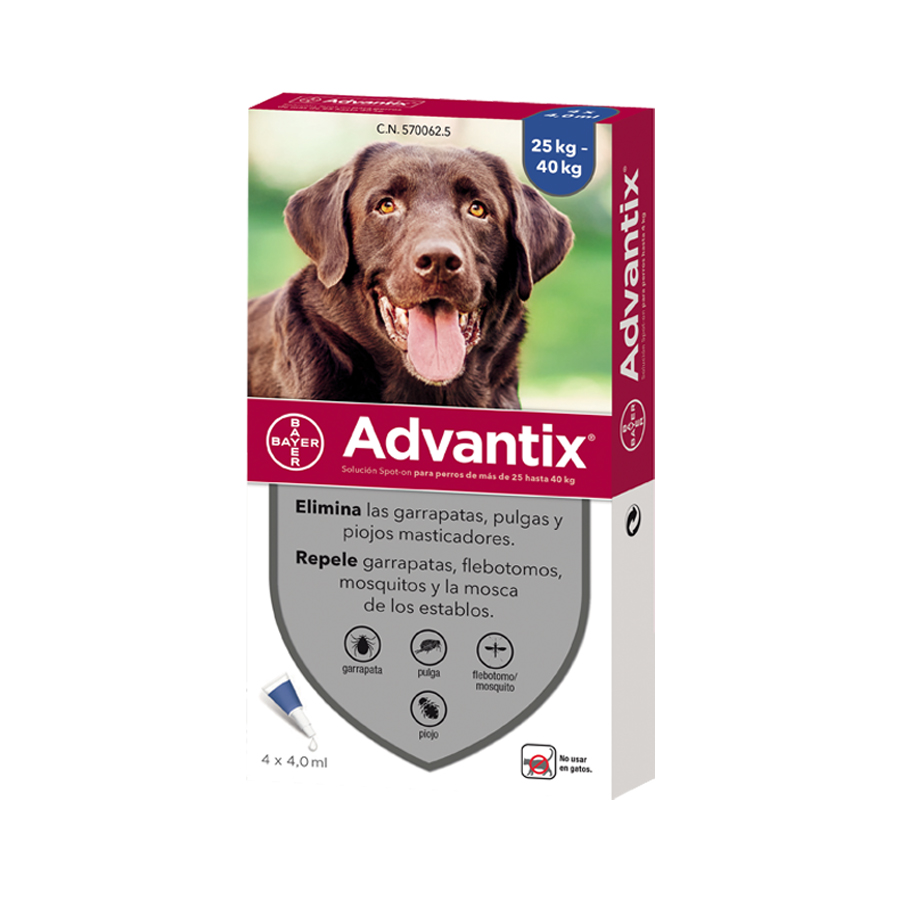 Bayer Advantix Pipetas Antiparasitarias para perros – Pack 4