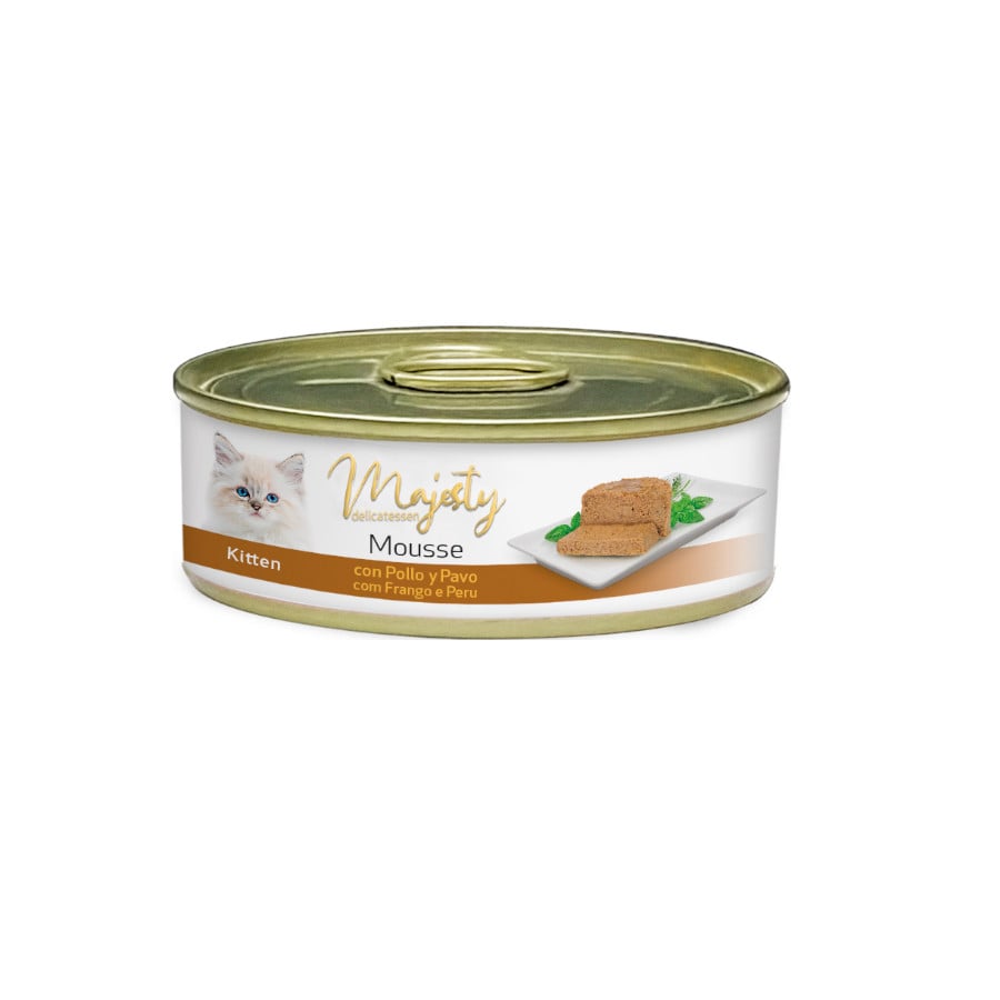 Majesty Kitten Mousse de Pollo y Pavo lata ¡Pack ahorro!