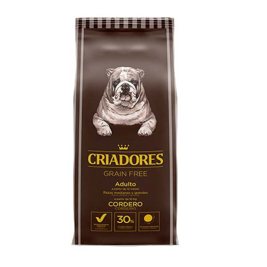 Criadores Grain Free Cordero pienso perro razas medianas y grandes | Kiwoko