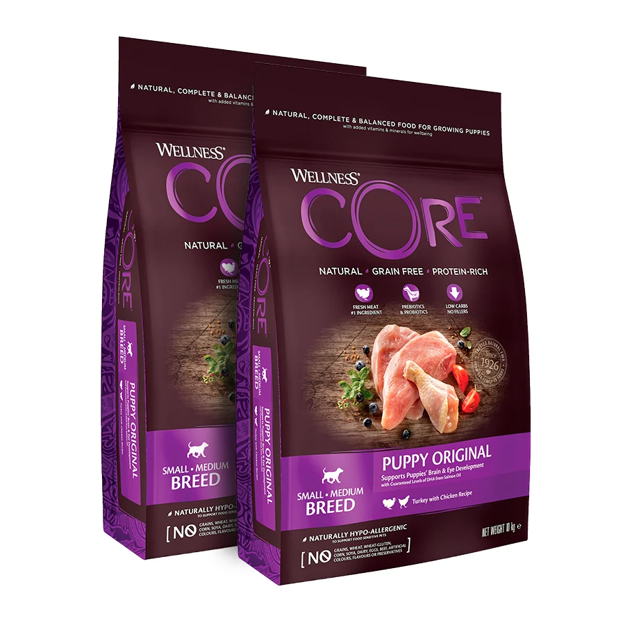 Wellness Core Puppy Small/Medium Pollo y Pavo pienso para perros ¡Pack ahorro!
