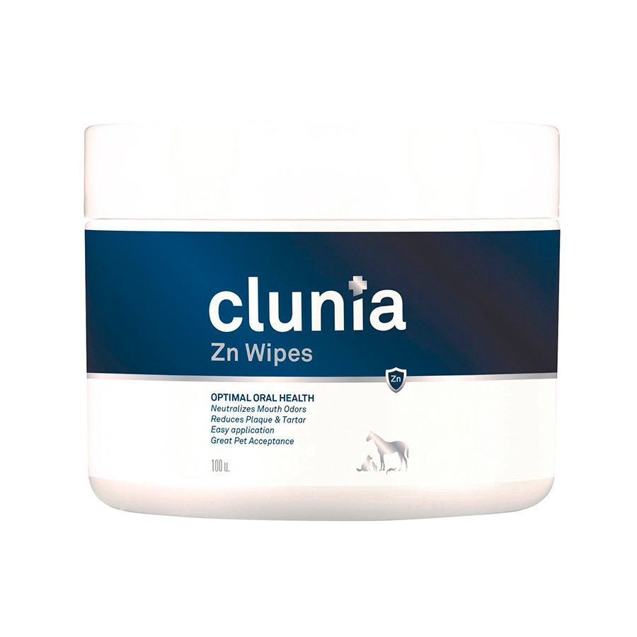 Clunia – Toallitas limpiadoras dentales Clunia para perros, gatos y caballos Zn 100 uds.