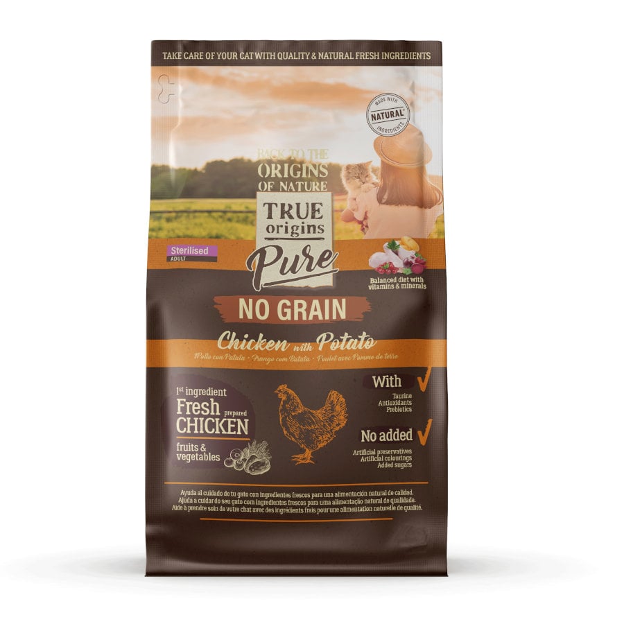 Imagen de True Origins Pure Adult Sterilised Pollo No Grain pienso para gatos esterilizados