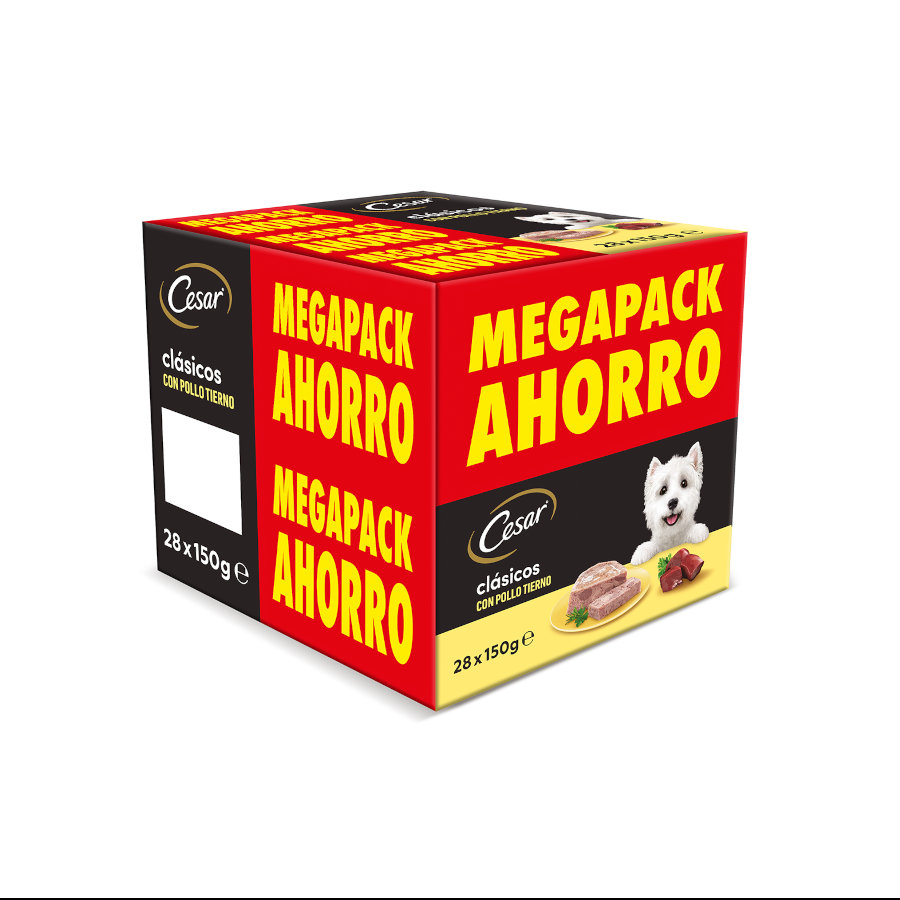 Cesar – Comida húmeda para perros Cesar Clásicos paté pollo. 4200 g