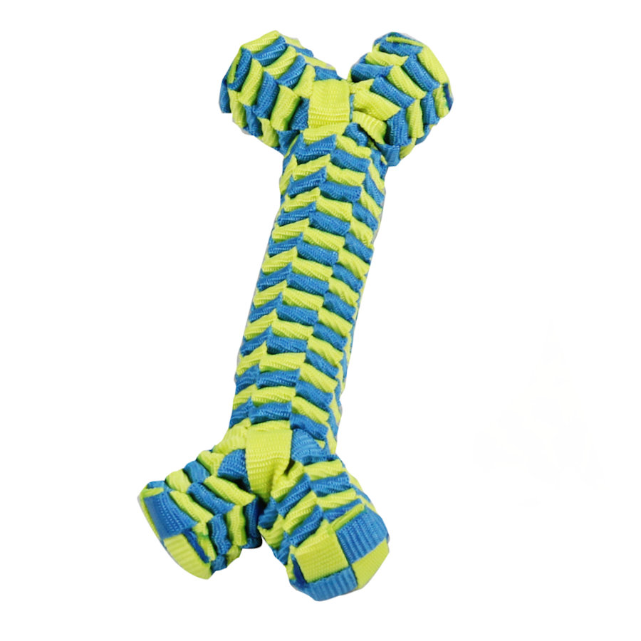Tootoy! Pull Braided Nylon Bone mordedor de cuerda para perros