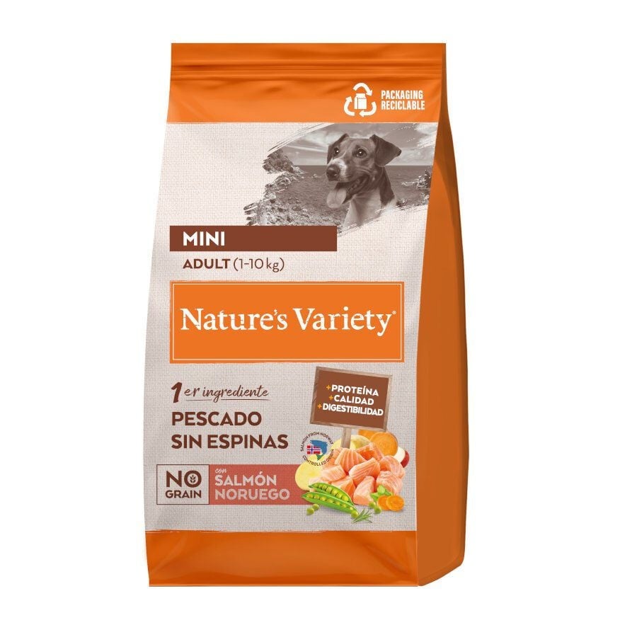 Nature’s Variety – Pienso para perros adultos minis Nature’s Variety No Grain salmón. 7 Kg