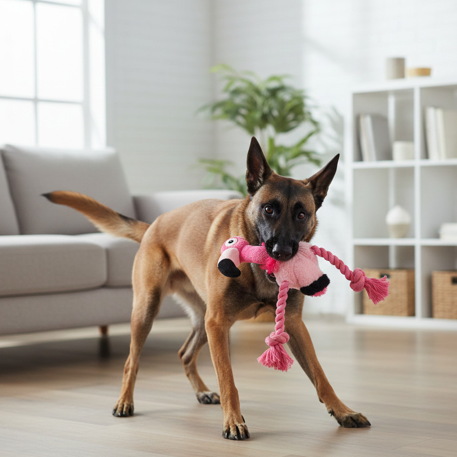 All For Paws Ultrasonic Juguete DJ Flamingo para perros