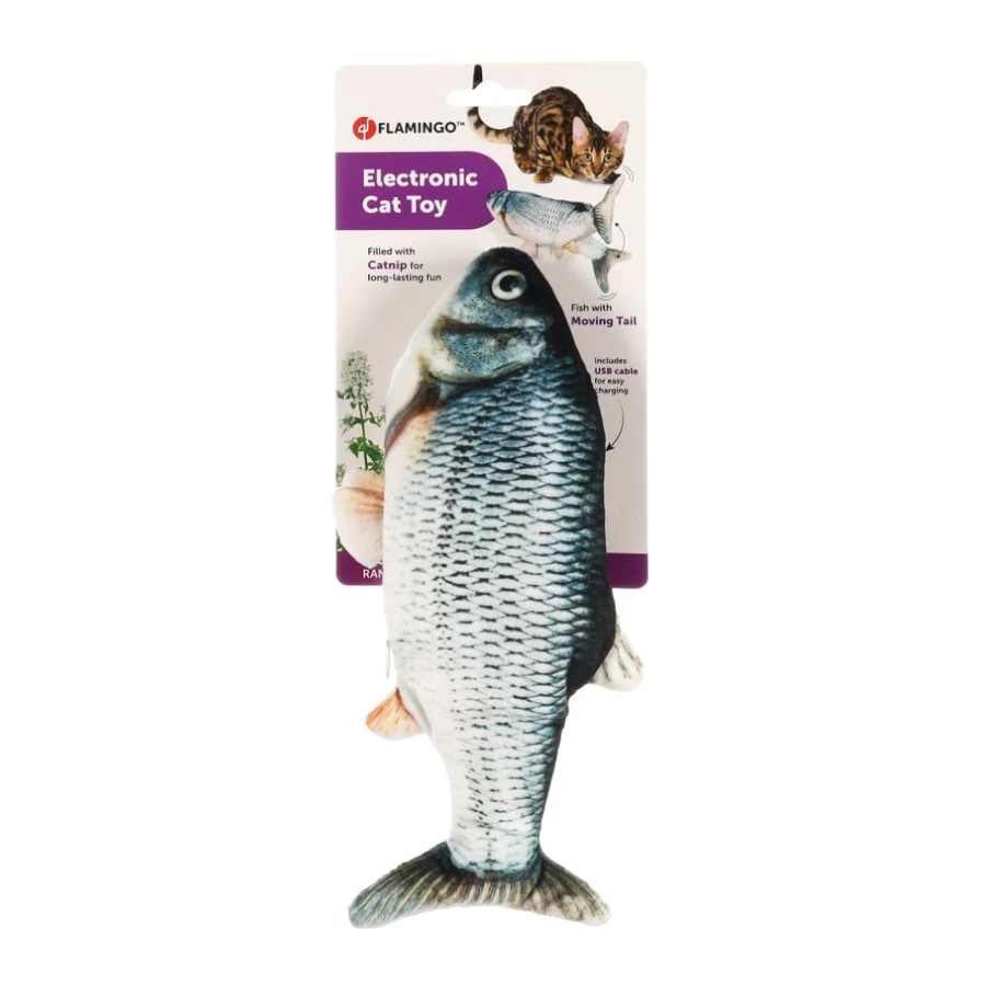 Juguete Para Gato Con Caña Y Flamenco De Peluche - Incluye Campanilla Tintineante
