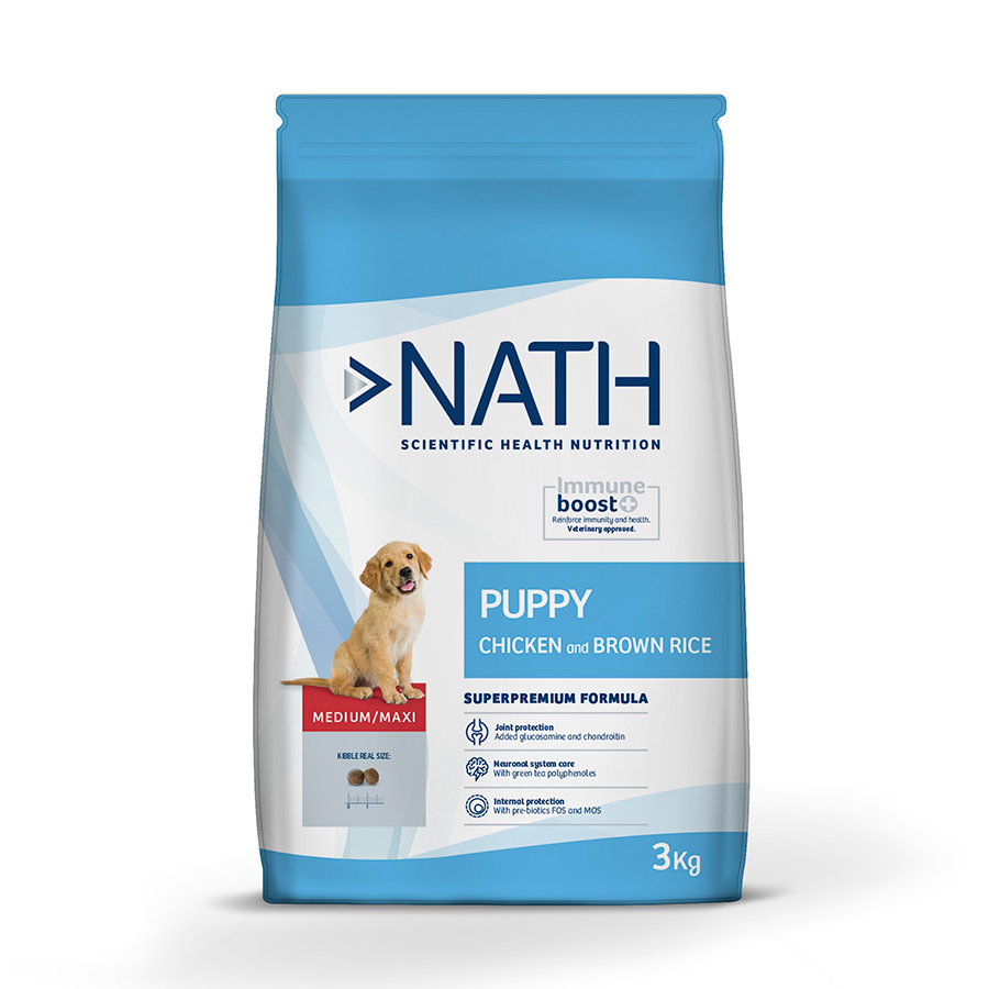 Para un día de viaje Aterrador confiar Nath Puppy Medium Maxi Pollo pienso para perros | Kiwoko
