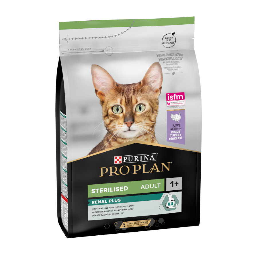 Imagen de Purina Pro Plan Pienso Sterilised Renal Plus Pavo para Gatos 3kg