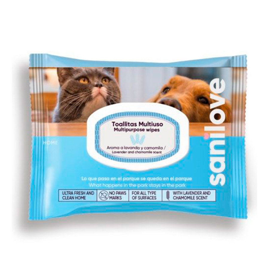 Imagen de Sanicat Sanilove Toallitas Multiuso para Gatos