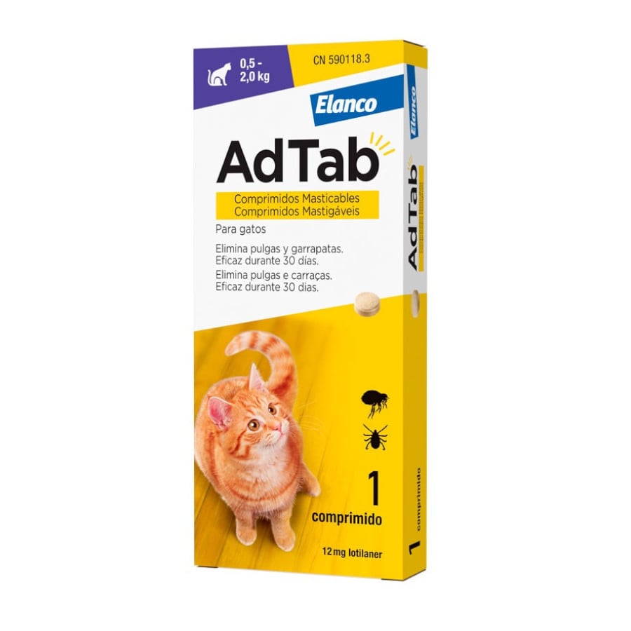 AdTab Comprimidos Masticables Antiparasitarios para gatos
