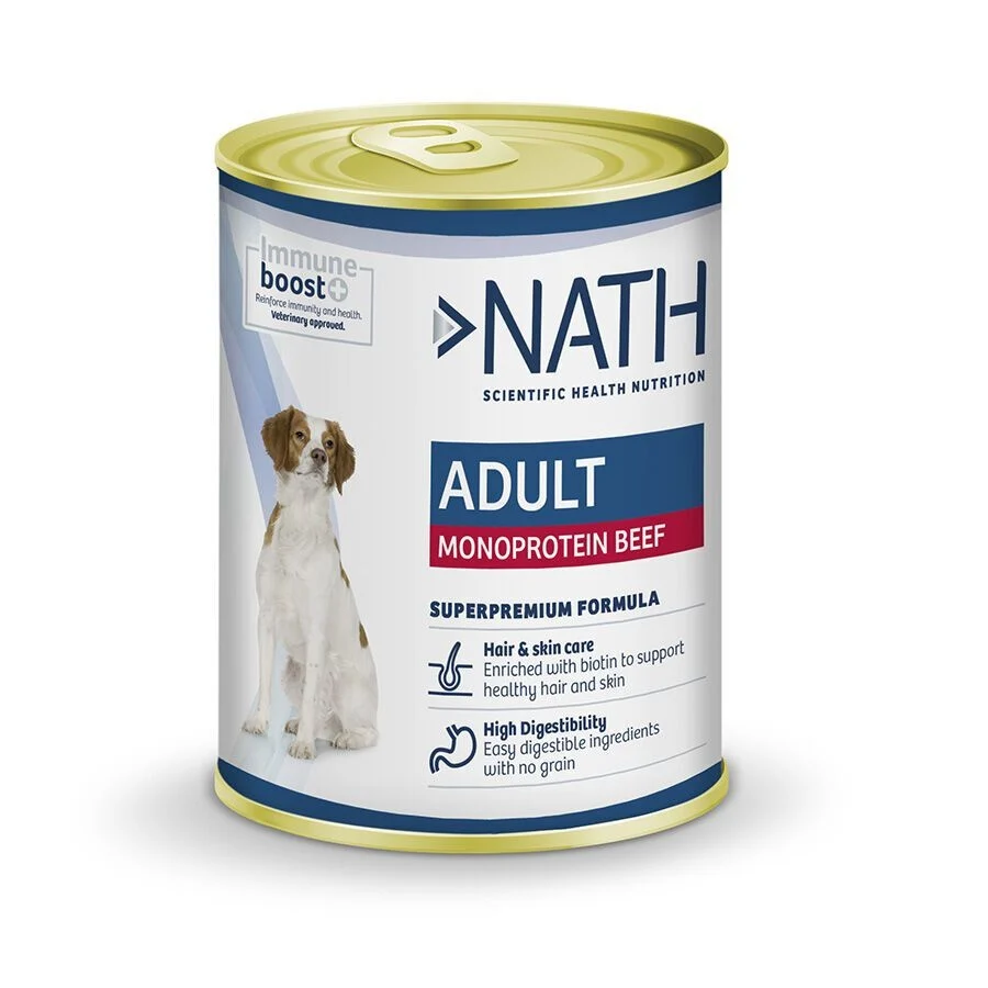 Nath Adult Monoprotein Ternera lata para perros ¡Pack Ahorro!