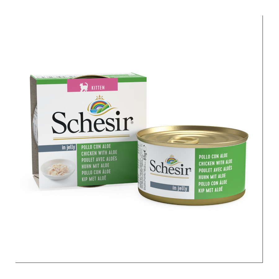 Imagen de Schesir Lata Pollo con Aloe en Gelatina para Gatitos 85g