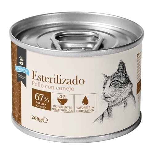 Imagen de Criadores Esterilizado Paté Pollo y Conejo lata para gatos