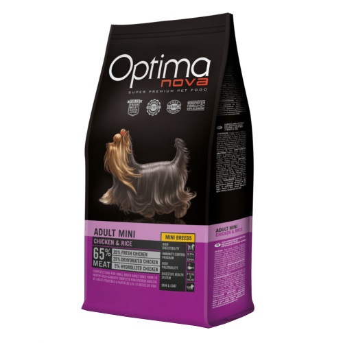 Optima Nova – Pienso para perros adultos pequeños Óptima Nova Mini pollo y arroz 2 kg.