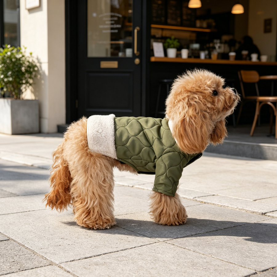 Gotoo Abrigo Acolchado Verde para perros