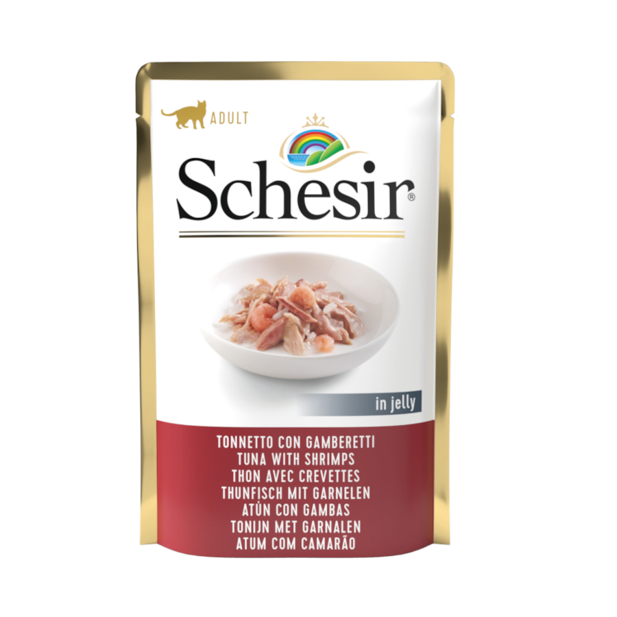 Imagen de Schesir Comida Húmeda de Atún con Gambas para Gatos