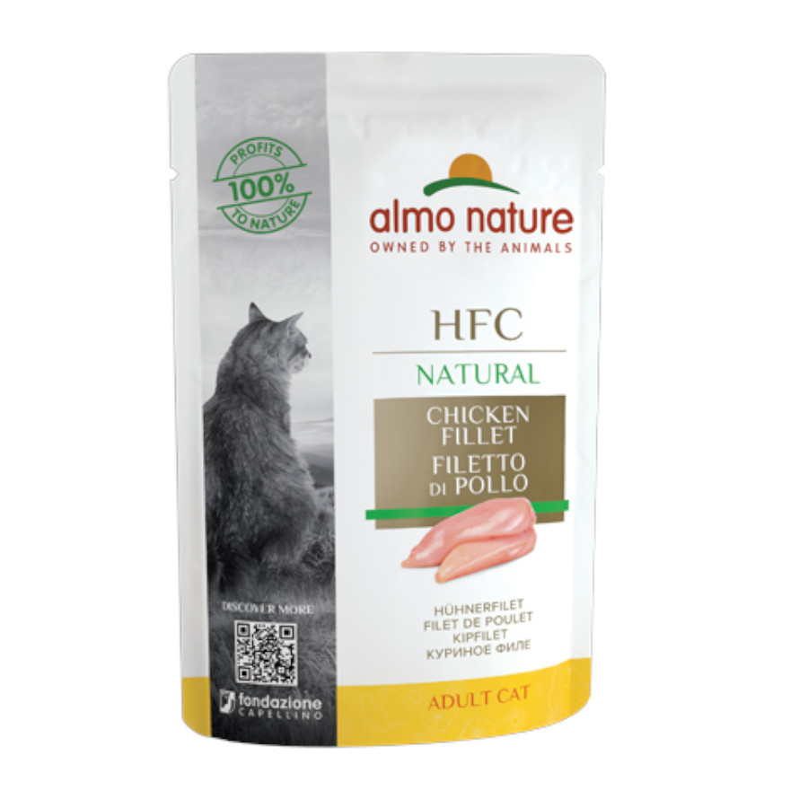 Almo Nature Adult HFC Natural Filete de Pollo sobre para gatos – Pack 24, , large image number null