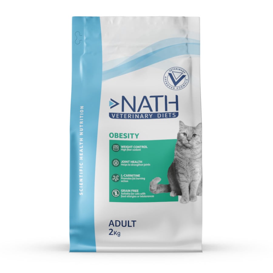 Nath Veterinary Diets Obesity Adult Pienso para gatos ¡Pack ahorro!
