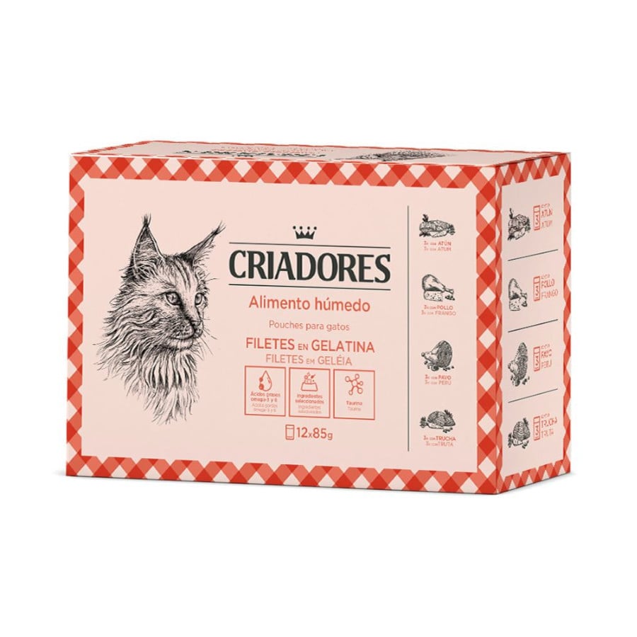 Imagen de Criadores Carne y Pescado en Gelatina sobre para gatos