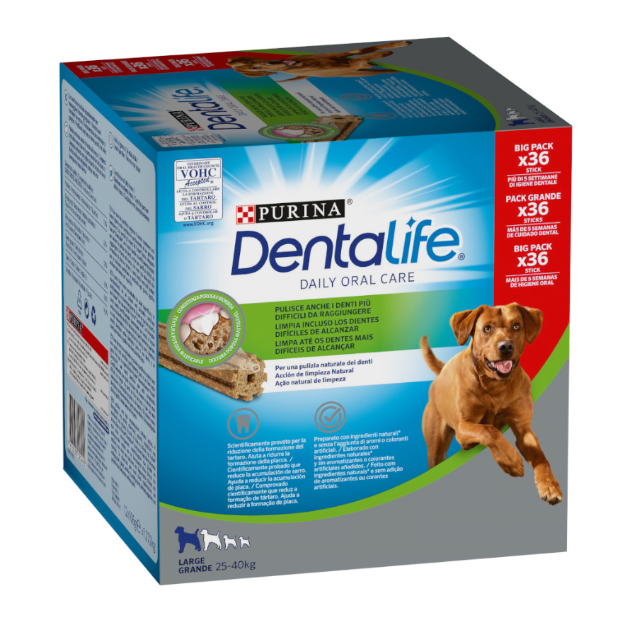 Purina Dentalife – Snack dental para perros grandes Purina DentaLife.