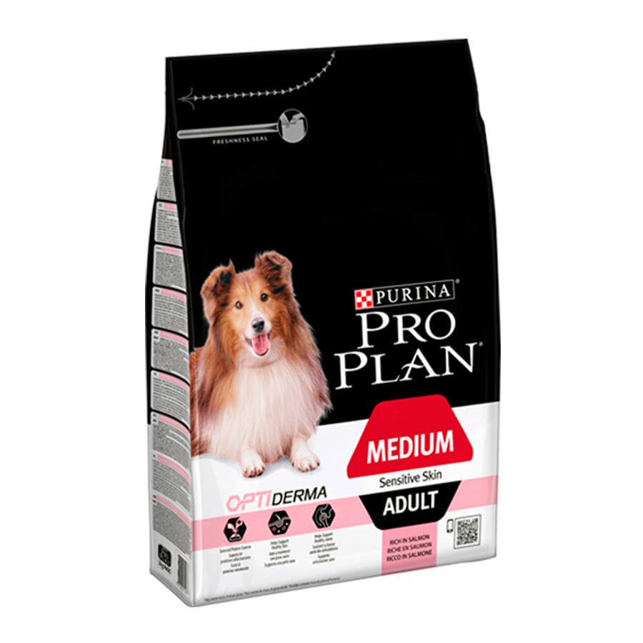 Pienso Con Salmon Para Perros Pienso para perros Purina Pro Plan Medium Adult Sensitive OptiDerma