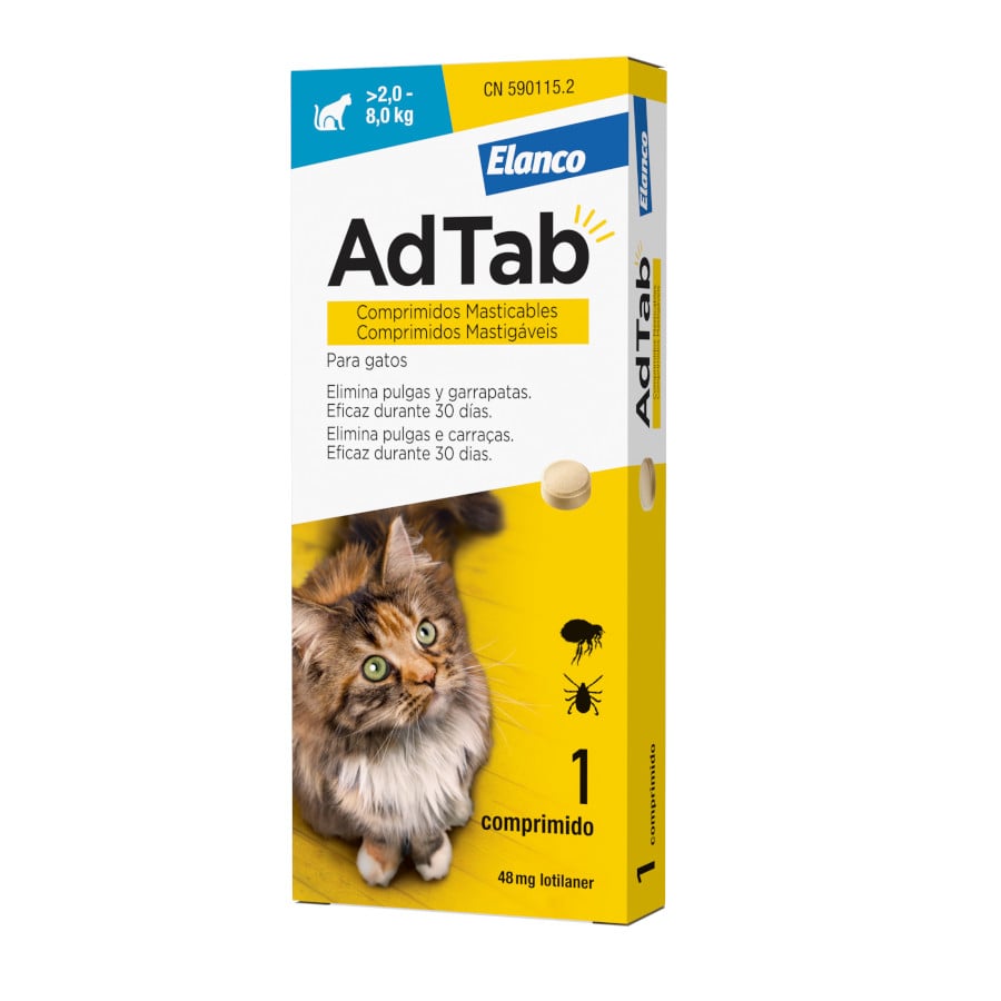 AdTab Comprimidos Masticables Antiparasitarios para gatos