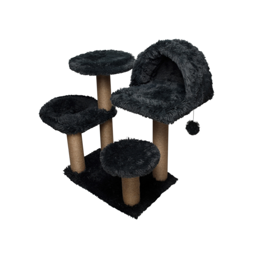Imagen de Catshion Katy Árbol Rascador con Cueva Gris para gatos