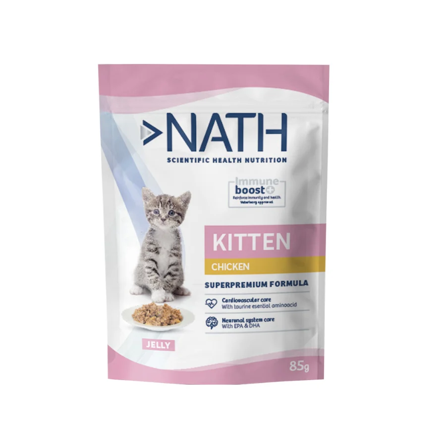 Nath Kitten Pollo en Gelatina sobre para gatitos¡Pack Ahorro!