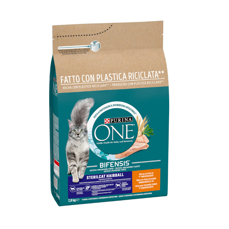 Imagen de Purina One Pienso Bifensis Hairball de Pollo para Gatos Esterilizados