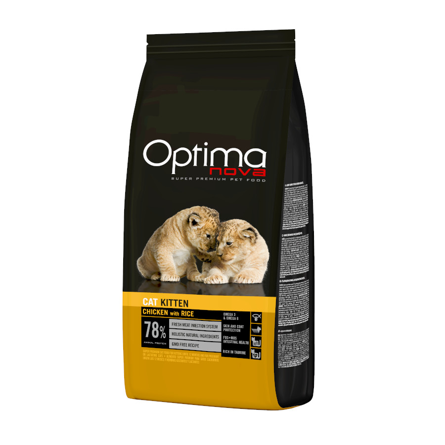 Imagen de Optima Kitten Nova Pollo y Arroz pienso para gatos
