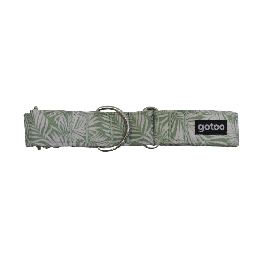 Gotoo Collar martingale estampado verde para perros