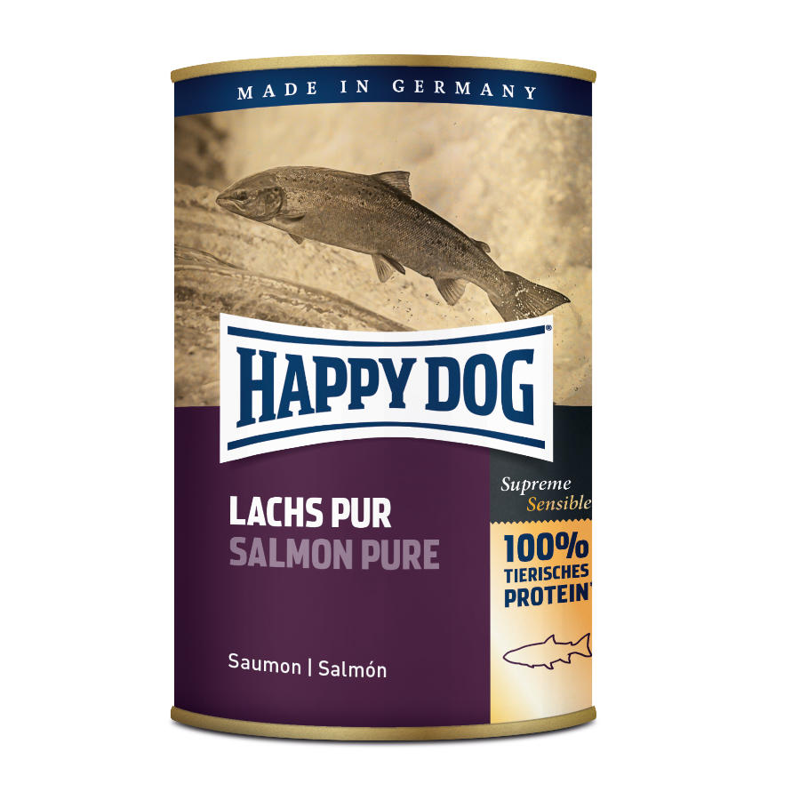 Happy Dog Pure Salmón en paté lata , , large image number null