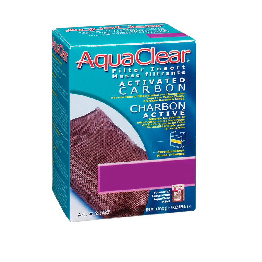 Aquaclear Carbón Activo Recambio para filtro mochila de acuarios