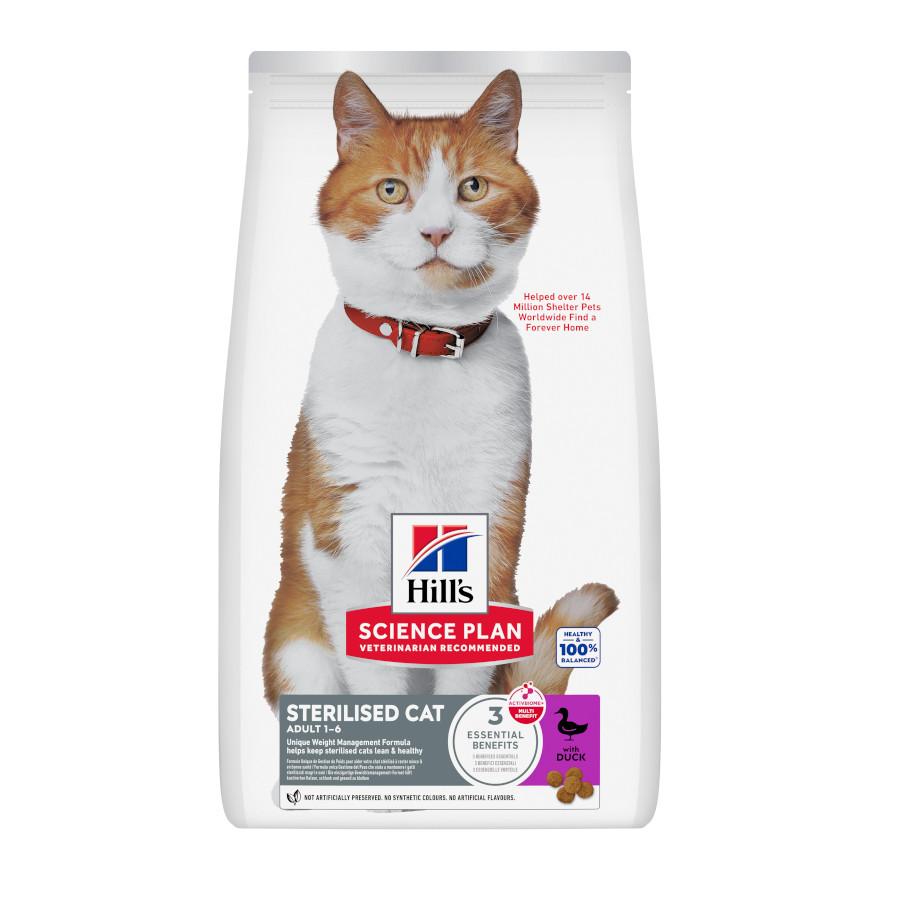 Imagen de Hill's Science Plan Sterilised pienso pato para gatos adultos esterilizados
