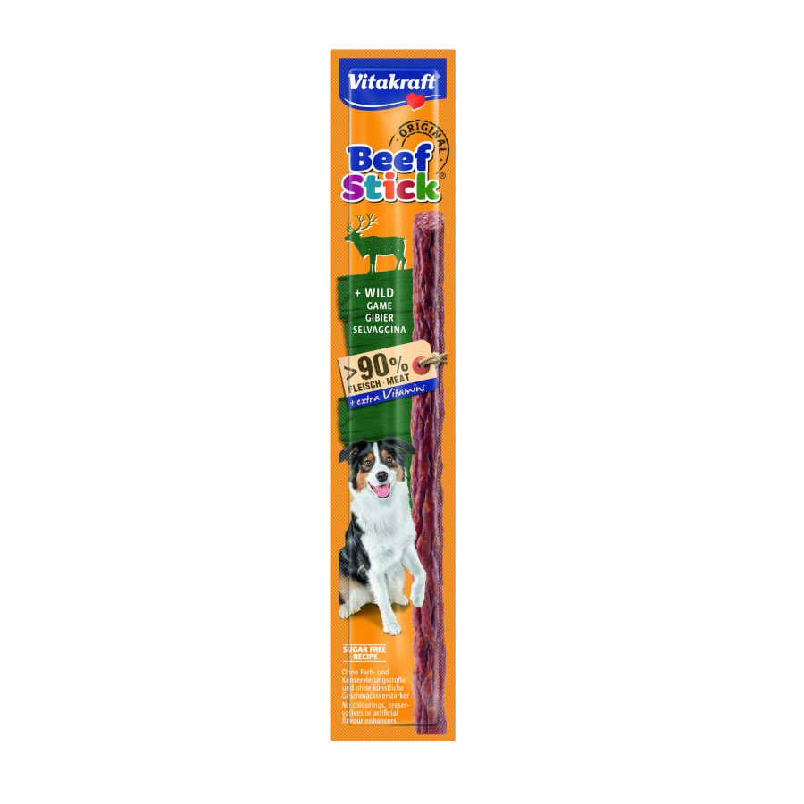 Vitakraft – Snack para perros Vitakraft Beef Stick Caza 12 g. 1 stick